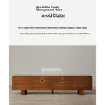 Stylish Solid Wood TV Cabinet with Glass Doors - Modern and Functional Living Room Furniture hsxz-2193