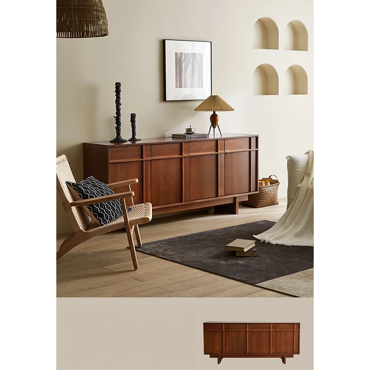 Stylish Solid Wood TV Cabinet with Glass Doors - Modern and Functional Living Room Furniture hsxz-2193