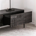 Stylish Teak and Metal TV Cabinet with Unique Design – Perfect for Modern Living Spaces hsxz-2194