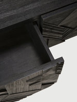 Stylish Teak TV Cabinet with Multi-layer Board and Carbon Steel Legs - Modern Home Entertainment Center hsxz-2195