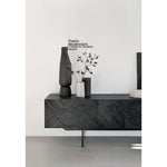 Stylish Teak TV Cabinet with Multi-layer Board and Carbon Steel Legs - Modern Home Entertainment Center hsxz-2195