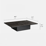 Stylish Teak Tea Table with Multi-layer and Density Board – Modern Living Room Centerpiece hsxz-2196