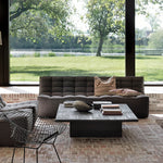Stylish Teak Tea Table with Multi-layer and Density Board – Modern Living Room Centerpiece hsxz-2196