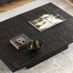 Stylish Teak Tea Table with Multi-layer and Density Board – Modern Living Room Centerpiece hsxz-2196