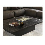 Stylish Teak Tea Table with Multi-layer and Density Board – Modern Living Room Centerpiece hsxz-2196