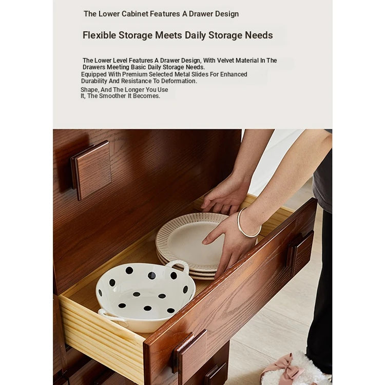 Stylish Multi-Layer Board Cabinet with Modern Drawer Design for Chic Home Storage hsxz-2198