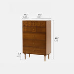 Stylish Solid Wood Cabinet with Unique Design - Multi-layer & Metal Density Board Storage Solution for Modern Homes hsxz-2199