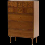 Stylish Solid Wood Cabinet with Unique Design - Multi-layer & Metal Density Board Storage Solution for Modern Homes hsxz-2199
