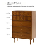 Stylish Solid Wood Cabinet with Unique Design - Multi-layer & Metal Density Board Storage Solution for Modern Homes hsxz-2199