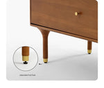 Stylish Solid Wood Cabinet with Unique Design - Multi-layer & Metal Density Board Storage Solution for Modern Homes hsxz-2199