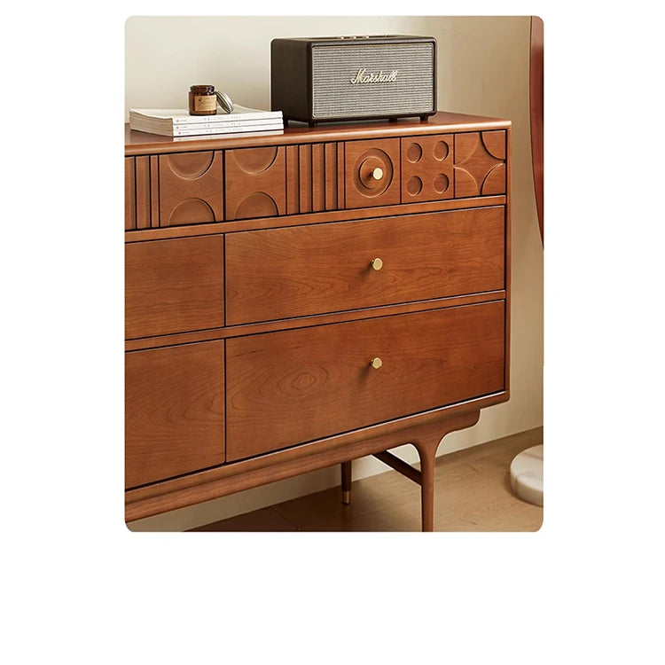 Elegant Cherry Wood Cabinet with Multi-Layer Board and Tung Wood Finish - Stylish Storage Solution for Modern Homes hsxz-2200