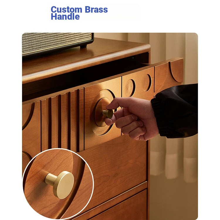 Elegant Cherry Wood Cabinet with Multi-Layer Board and Tung Wood Finish - Stylish Storage Solution for Modern Homes hsxz-2200