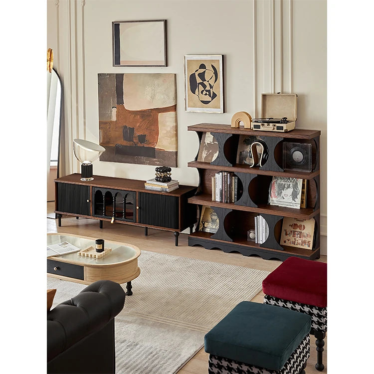 Stylish Red Oak Multi-Layer Board Cabinet - Modern Storage Solution for Home & Office hsxz-2202