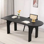 Sleek Black Pine Wood Dining Table for Modern Homes hsyj-2281