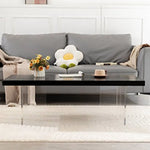 Modern Solid Wood & Acrylic Tea Table for Stylish Living Rooms hsyj-2283