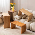 Versatile Pine and Oak Wood Tea Table - Elegant and Functional Design hsyj-2285