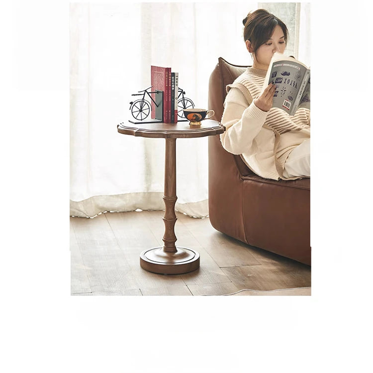 Elegant Ash Wood Tea Table - Stylish Centerpiece for Living Room Decor hsysg-4964