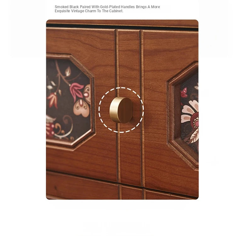 Stylish Ash Wood Bedside Cupboard with Decorative Drawers for Modern Bedrooms hsysg-4966
