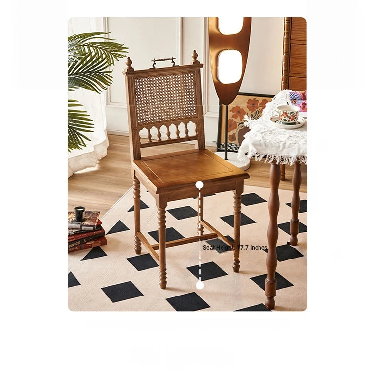 Elegant Ash Wood Chair with Rattan Weaving - Timeless Design for Your Home hsysg-4967