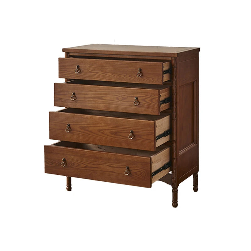 Elegant Ash Wood Multi-Layer Cabinet with 4 Drawers – Timeless Storage Solution for Your Home hsysg-4968