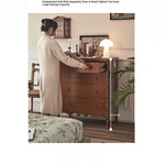 Elegant Ash Wood Multi-Layer Cabinet with 4 Drawers – Timeless Storage Solution for Your Home hsysg-4968
