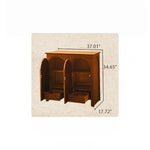 Elegant Ash Wood Multi-Layer Cabinet with Arch Design – Perfect for Modern Home Décor hsysg-4969