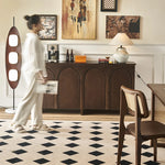 Elegant Ash Wood Multi-Layer Cabinet with Arch Design – Perfect for Modern Home Décor hsysg-4969