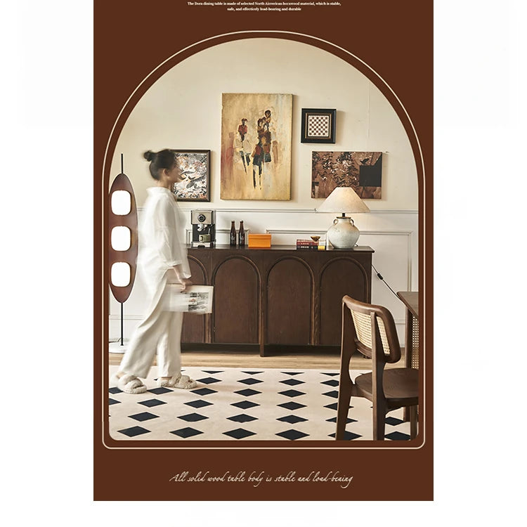Elegant Ash Wood Multi-Layer Cabinet with Arch Design – Perfect for Modern Home Décor hsysg-4969