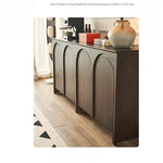 Elegant Ash Wood Multi-Layer Cabinet with Arch Design – Perfect for Modern Home Décor hsysg-4969