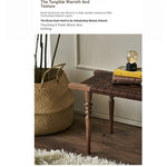 Elegant Ash Wood and Synthetic Leather Stool – Stylish Woven Design for Modern Interiors hsysg-4970