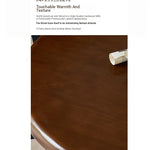 Stylish Round Ash Wood Tea Table with Unique Ball Legs – Perfect Living Room Centerpiece hsysg-4971