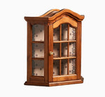 Elegant Ash Wood Glass Display Cabinet for Chic Home Decor - Perfect for Kitchen or Living Room hsysg-4975