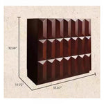 Stylish Ash Wood Multi-Layer Board Cabinet with Geometric Design – Elegant Storage Solution for Modern Homes hsysg-4976