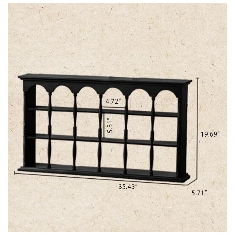 Elegant Ash Wood Storage Rack – Stylish Display Shelves for Kitchen or Living Room Décor hsysg-4977
