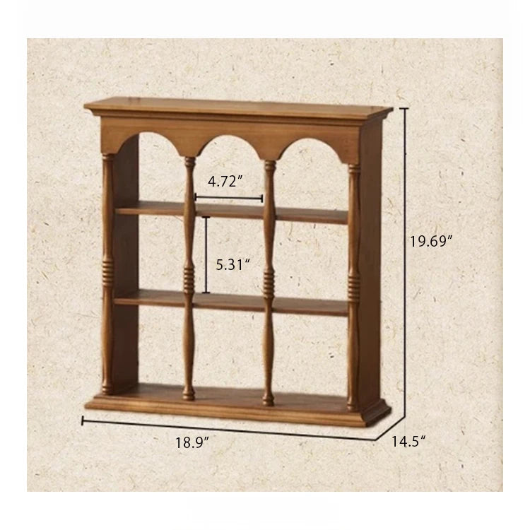 Elegant Ash Wood Storage Rack – Stylish Display Shelves for Kitchen or Living Room Décor hsysg-4977