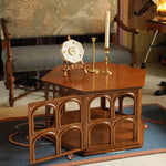 Elegant Hexagonal Ash Wood Tea Table - Unique Design for Stylish Living Spaces hsysg-4980