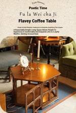 Elegant Hexagonal Ash Wood Tea Table - Unique Design for Stylish Living Spaces hsysg-4980