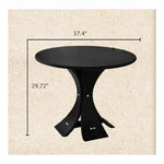 Stylish Round Ash Wood Dining Table with Unique Base Design for Modern Homes hsysg-4981