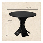 Stylish Round Ash Wood Dining Table with Unique Base Design for Modern Homes hsysg-4981