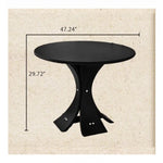 Stylish Round Ash Wood Dining Table with Unique Base Design for Modern Homes hsysg-4981