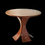 Stylish Round Ash Wood Dining Table with Unique Base Design for Modern Homes hsysg-4981