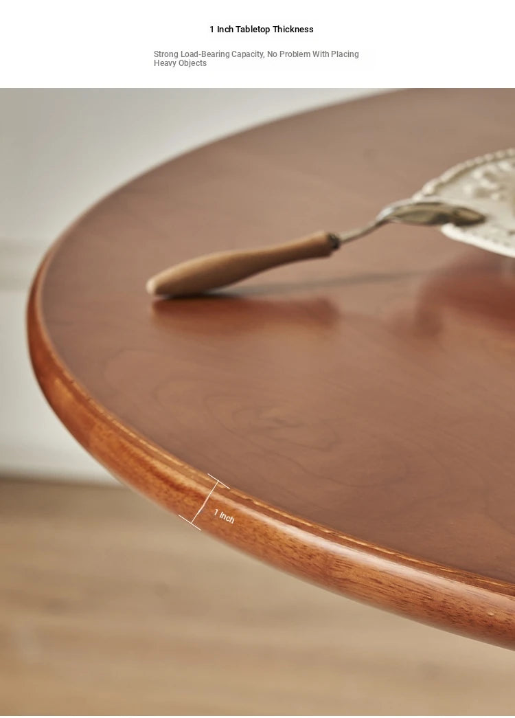 Stylish Round Ash Wood Dining Table with Unique Base Design for Modern Homes hsysg-4981