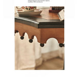 Elegant Ash Wood Table with Intricate Detailing for Living Room or Study hsysg-4982