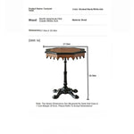 Elegant Ash Wood Table with Intricate Detailing for Living Room or Study hsysg-4982