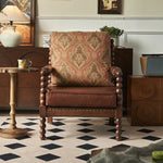 Stylish Ash Wood Chair with PU Leather and Cotton-Ramie Cushion - Perfect for Modern Living Spaces hsysg-4983