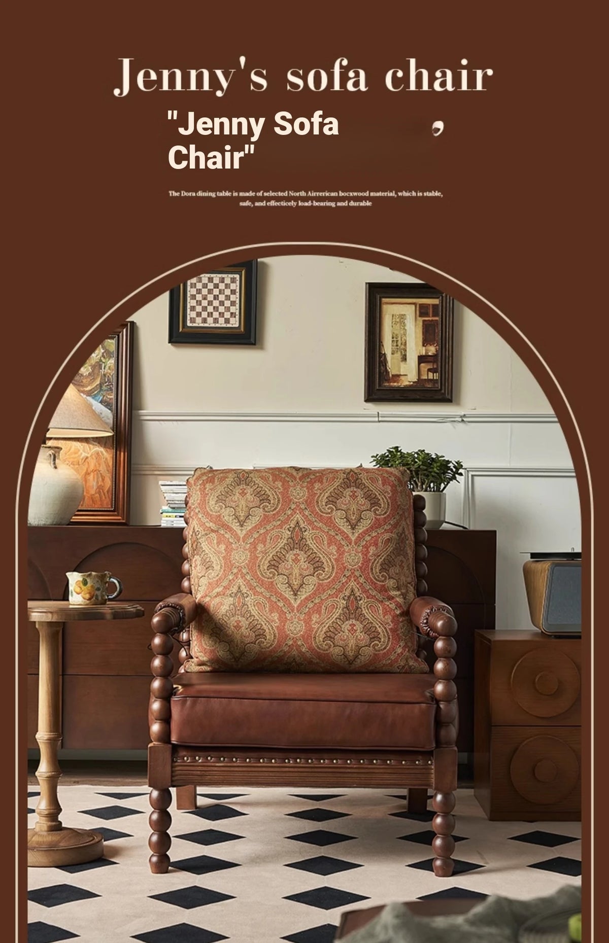 Stylish Ash Wood Chair with PU Leather and Cotton-Ramie Cushion - Perfect for Modern Living Spaces hsysg-4983