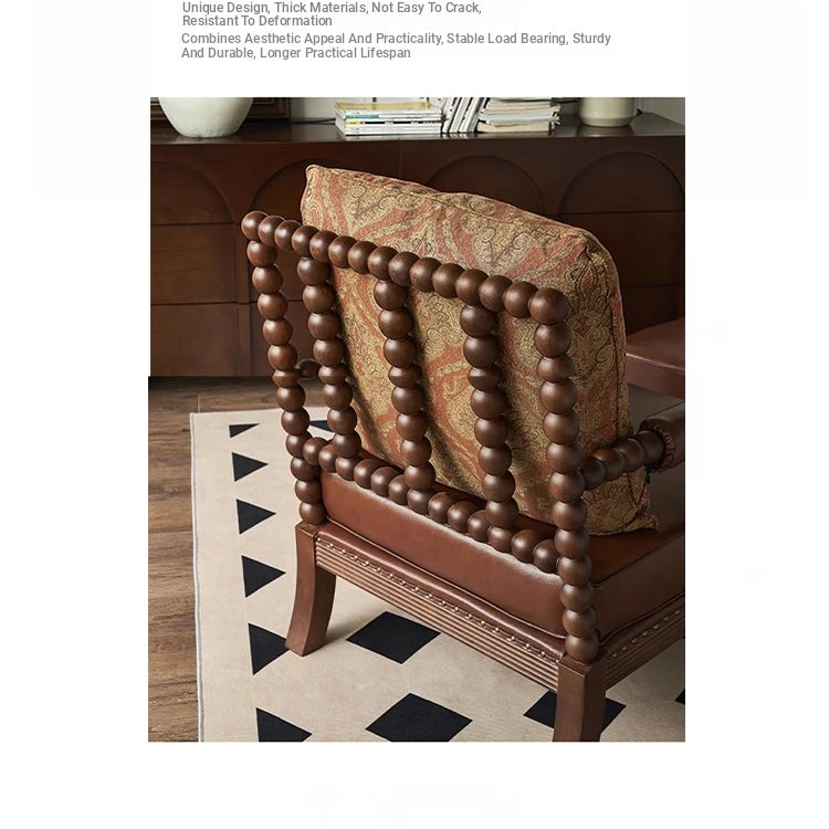 Stylish Ash Wood Chair with PU Leather and Cotton-Ramie Cushion - Perfect for Modern Living Spaces hsysg-4983