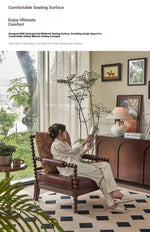Stylish Ash Wood Chair with PU Leather and Cotton-Ramie Cushion - Perfect for Modern Living Spaces hsysg-4983