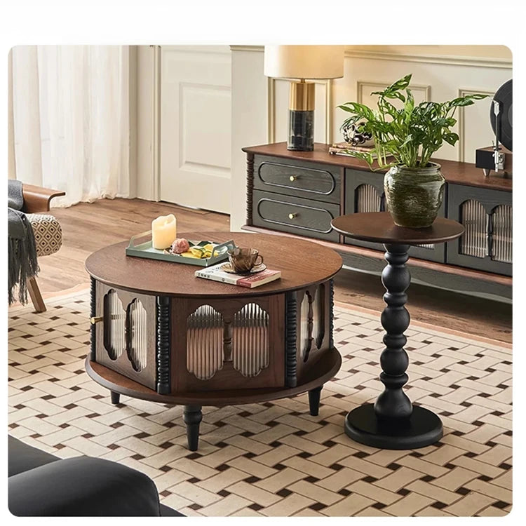 Stylish Ash Wood and Glass Coffee Table with Elegant Design for Modern Living Rooms hsysg-4984