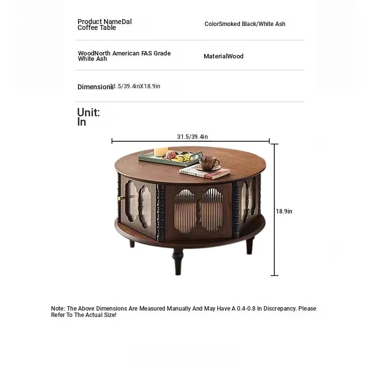 Stylish Ash Wood and Glass Coffee Table with Elegant Design for Modern Living Rooms hsysg-4984